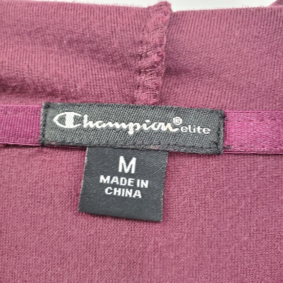 Champion Elite Red Colorblock Velvet Hoodie Athleisure - Picture 4 of 5